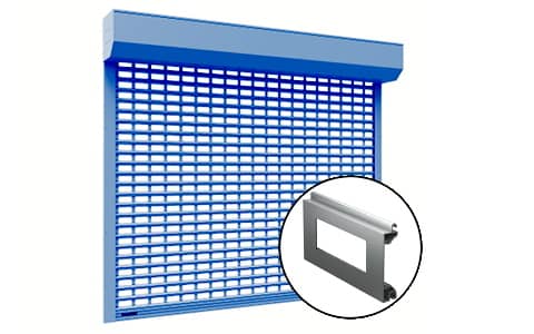 Рольворота из решетчатого профиля rhe78g