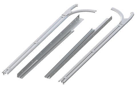 Комплект направляющих и угловых стоек для гаражных секционных ворот
